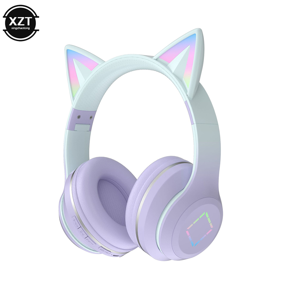 Tai Nghe Bluetooth Không Dây DR57 Hình Tai Mèo Dễ Thương Cho Học Sinh