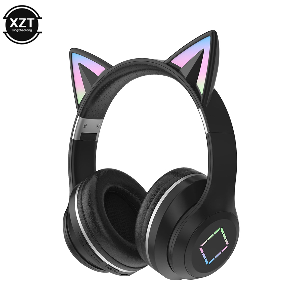 Tai Nghe Bluetooth Không Dây DR57 Hình Tai Mèo Dễ Thương Cho Học Sinh