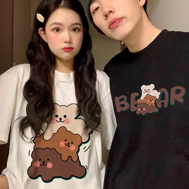 EERSHENSHI Áo Thun Tay Ngắn Chất Liệu cotton Cao Cấp Thời Trang Cho Cặp Đôi