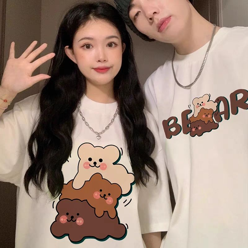 EERSHENSHI Áo Thun Tay Ngắn Chất Liệu cotton Cao Cấp Thời Trang Cho Cặp Đôi