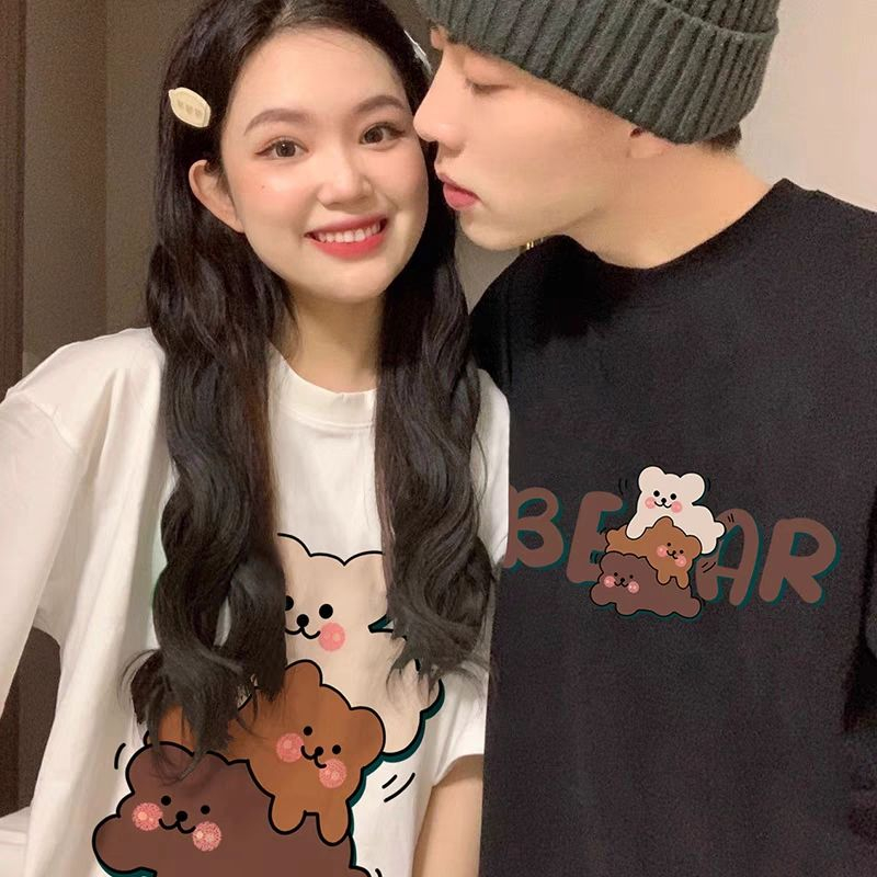 EERSHENSHI Áo Thun Tay Ngắn Chất Liệu cotton Cao Cấp Thời Trang Cho Cặp Đôi