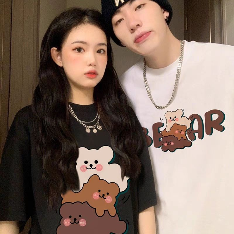 EERSHENSHI Áo Thun Tay Ngắn Chất Liệu cotton Cao Cấp Thời Trang Cho Cặp Đôi