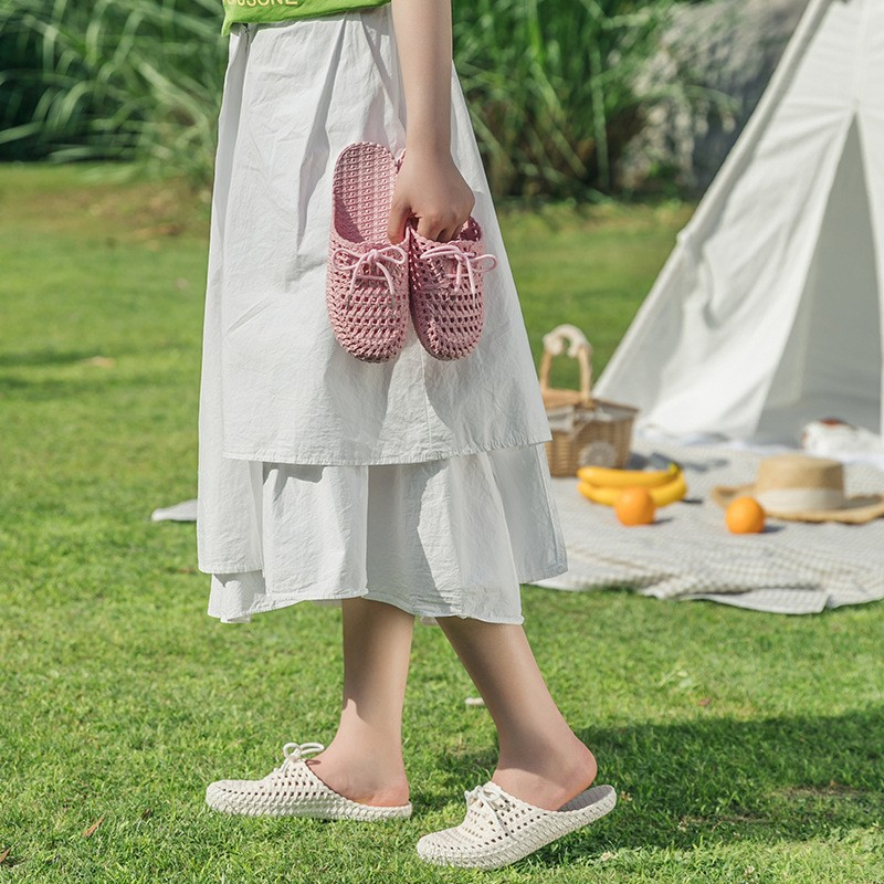 Dép Bít Mũi Thoáng Khí Thời Trang Hàn Quốc Cho Nữ