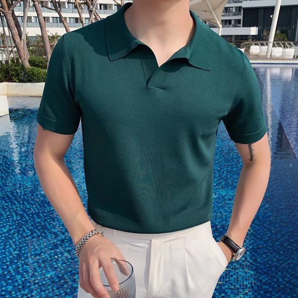 Áo Thun Polo Ngắn Tay Thoáng Khí Mau Khô Thời Trang Mùa Hè Dành Cho Nam / Size M-3xl