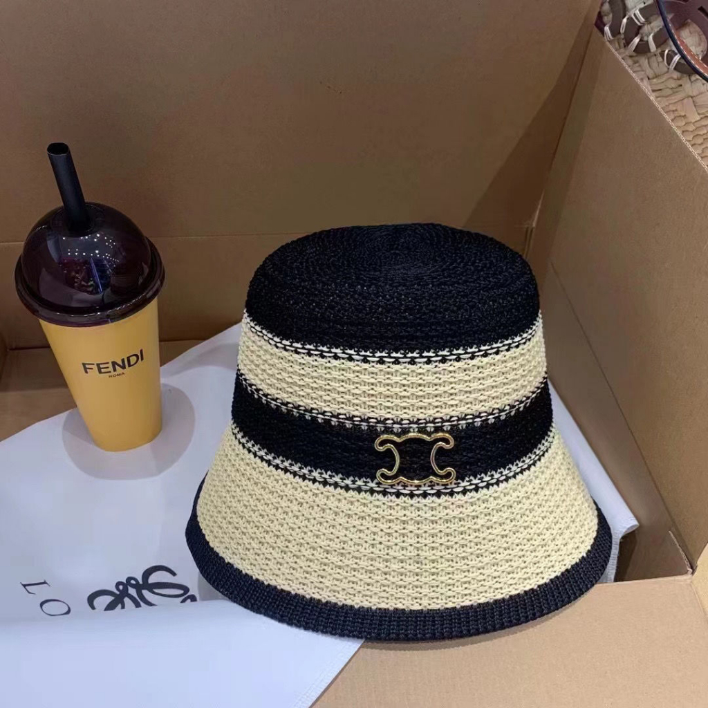 Phiên Bản Cao Cấp Ce_line Mũ Bucket Che Nắng Thiết Kế Đường Viền