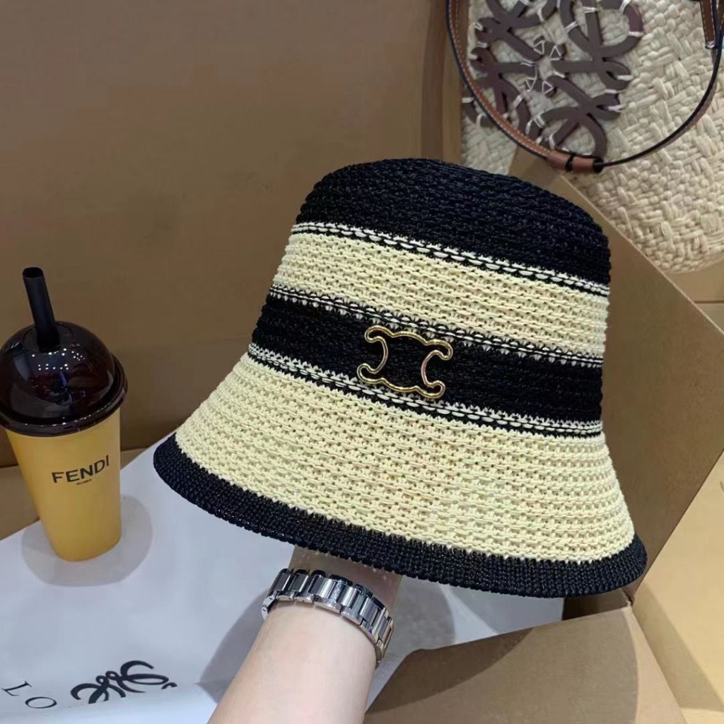Phiên Bản Cao Cấp Ce_line Mũ Bucket Che Nắng Thiết Kế Đường Viền