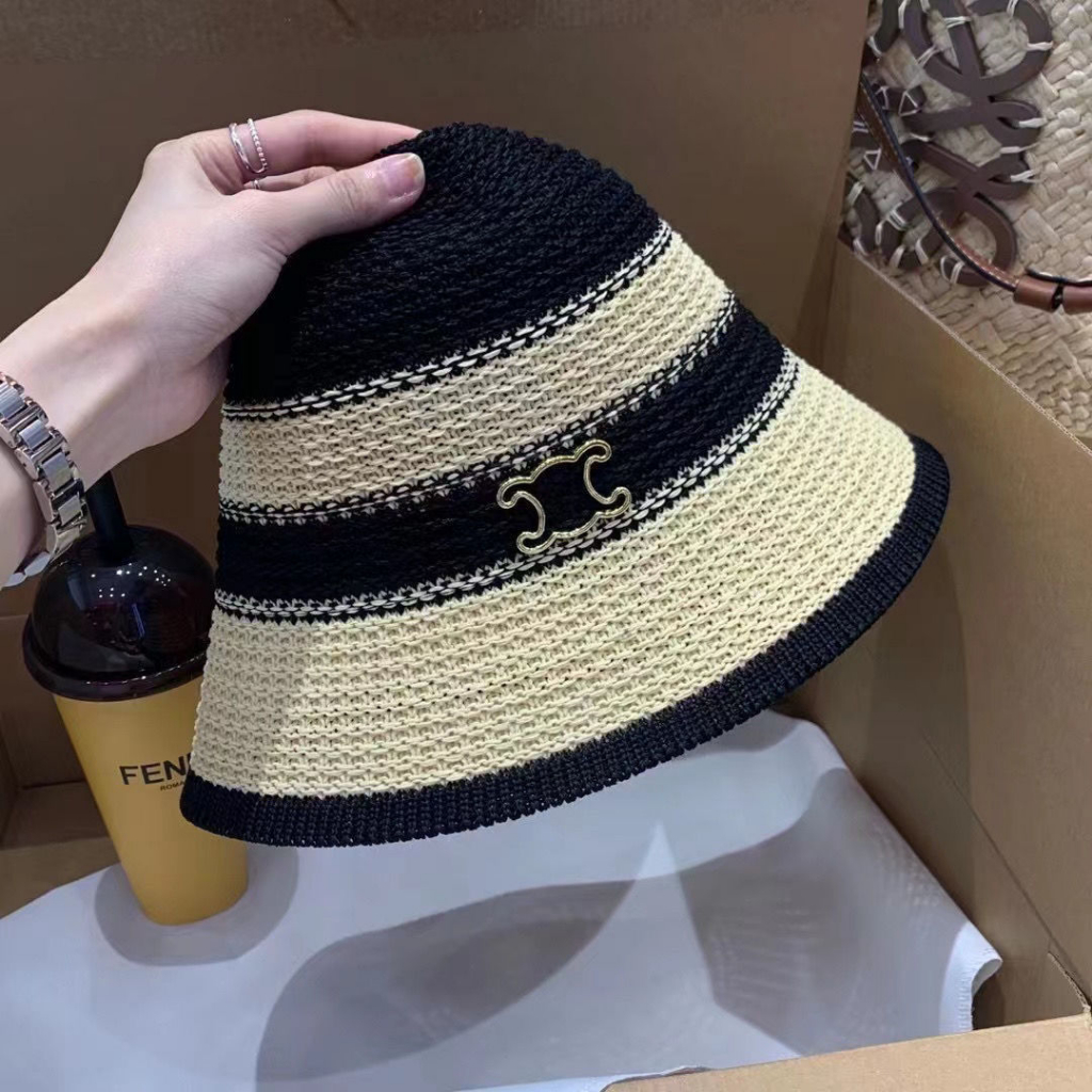 Phiên Bản Cao Cấp Ce_line Mũ Bucket Che Nắng Thiết Kế Đường Viền