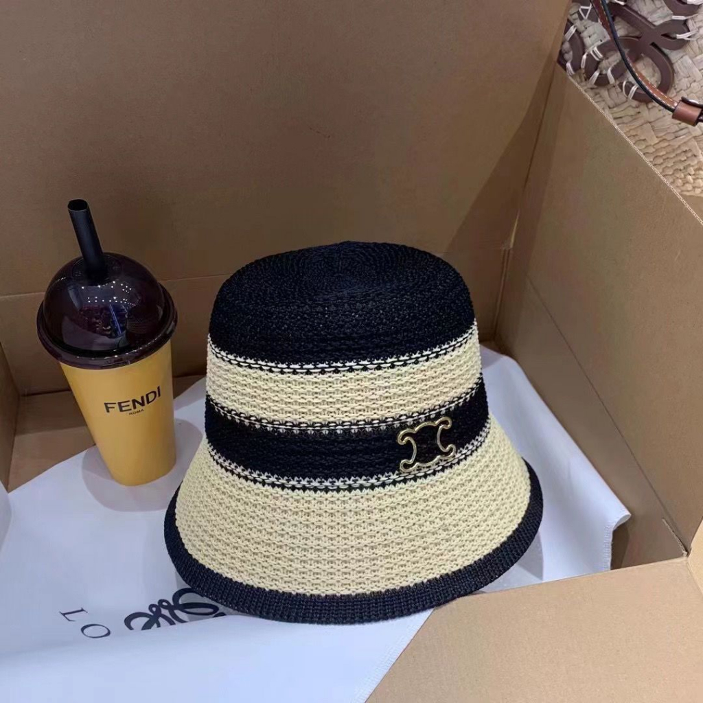 Phiên Bản Cao Cấp Ce_line Mũ Bucket Che Nắng Thiết Kế Đường Viền