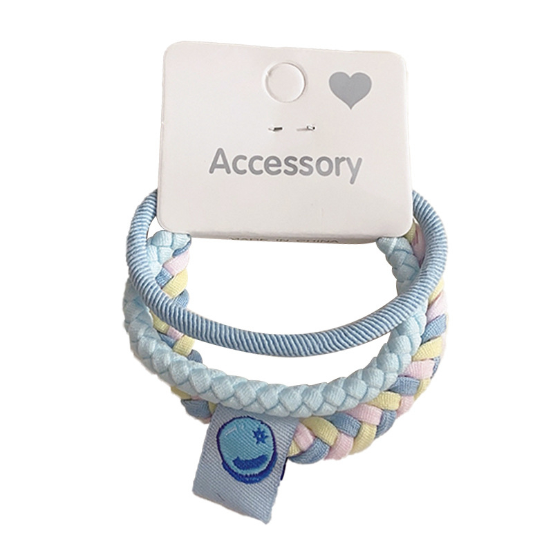 Dây Buộc Tóc Cao Su Co Giãn Hai Màu Cơ Bản Mới Dành Cho Bạn Nữ