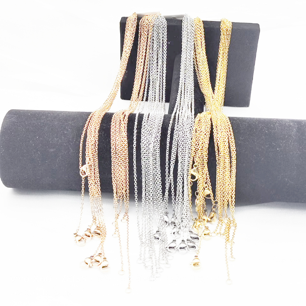 Vòng cổ Bằng Thép Không Gỉ Mạ Vàng 18k Mặt Thánh Giá Đơn Giản Thời Trang Cho Nam Và Nữ