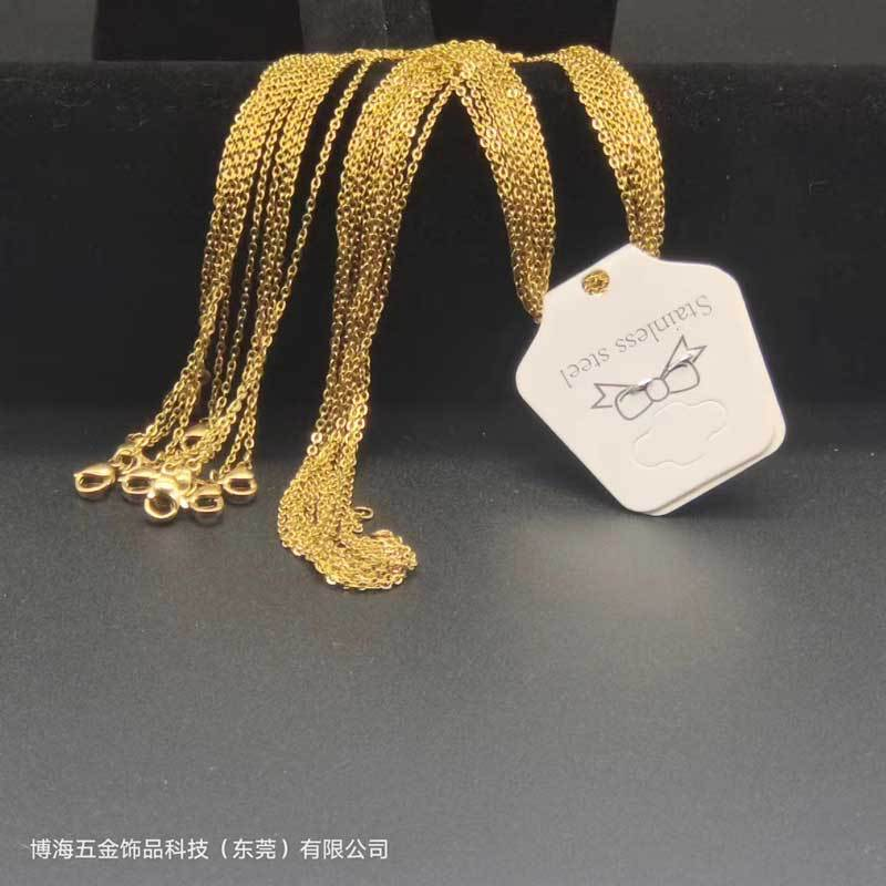 Vòng cổ Bằng Thép Không Gỉ Mạ Vàng 18k Mặt Thánh Giá Đơn Giản Thời Trang Cho Nam Và Nữ