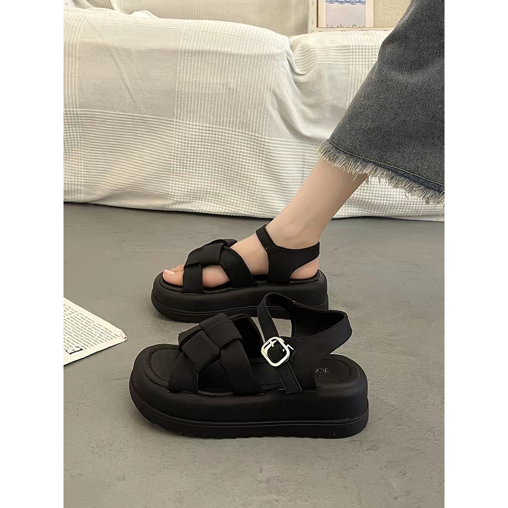FEIJIANU dép nữ giày sandal nữ dép đế cao đi biển Thoải Mái Xinh Xắn 28Z23071418