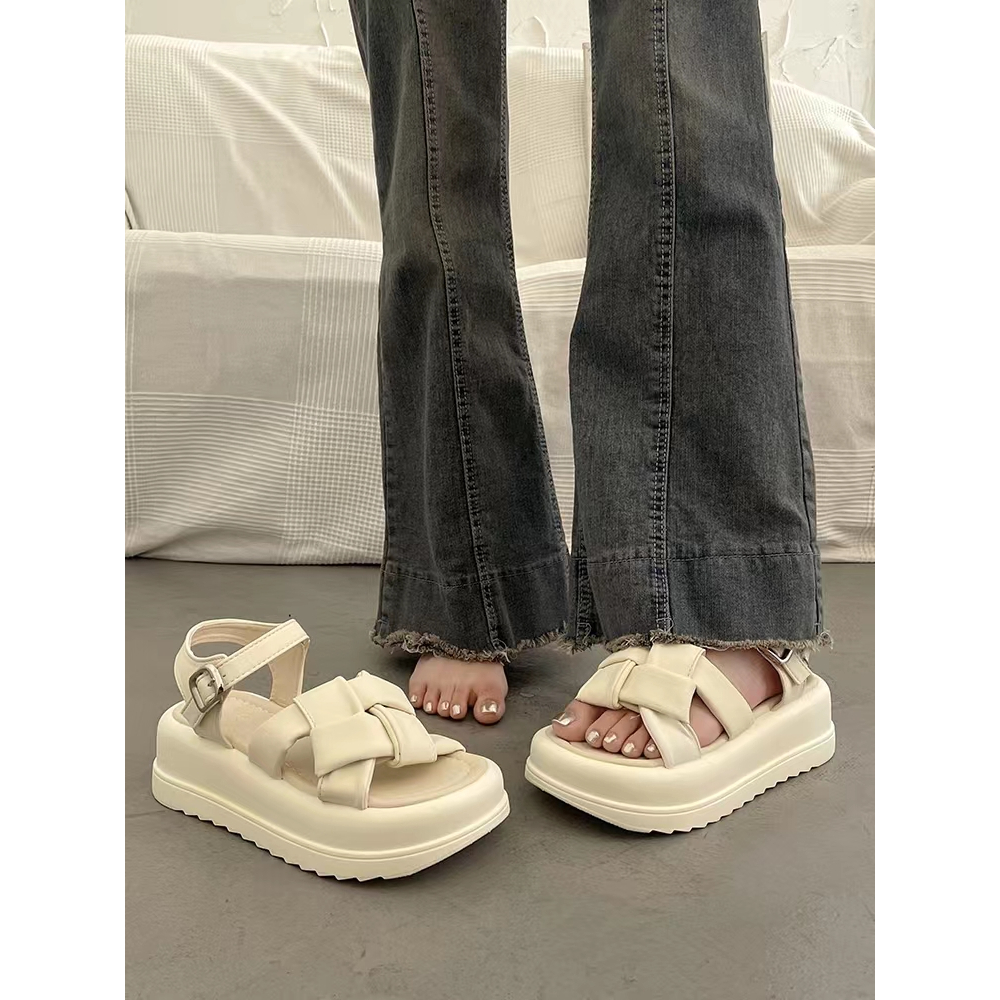 FEIJIANU dép nữ giày sandal nữ dép đế cao đi biển Thoải Mái Xinh Xắn 28Z23071418
