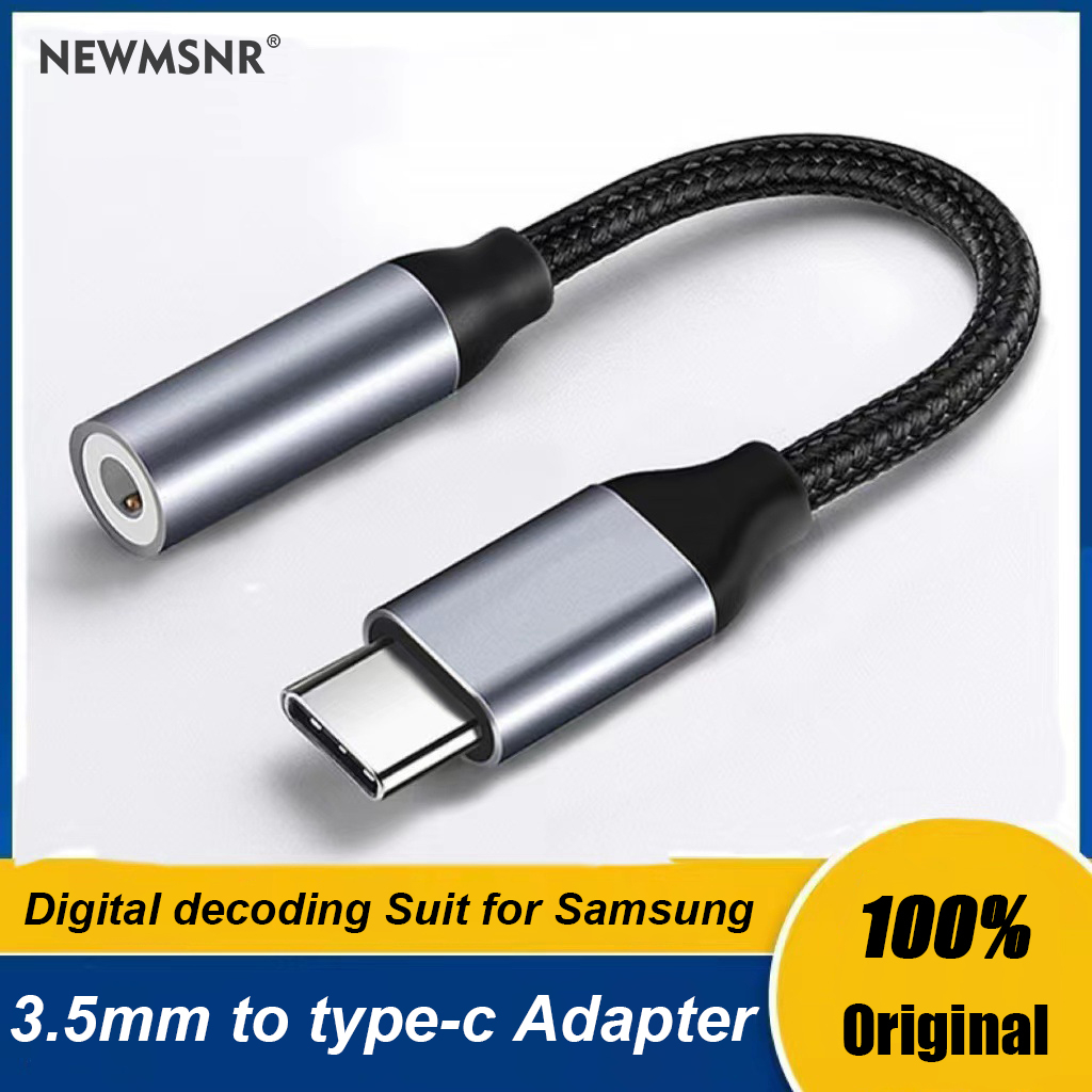 Bộ Chuyển Đổi Newmsnr 3.5mm Và Type-C Bằng Hợp Kim Và Dây Cáp Bện Nylon Cao Cấp