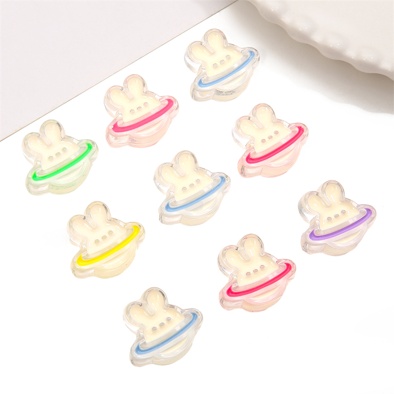 Hạt Hình Thỏ Hành Tinh Hoạt Hình Dễ Thương Dùng Làm Trang Sức / Móc Khóa / Vòng cổ DIY