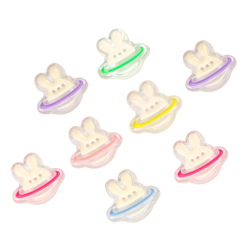 Hạt Hình Thỏ Hành Tinh Hoạt Hình Dễ Thương Dùng Làm Trang Sức / Móc Khóa / Vòng cổ DIY