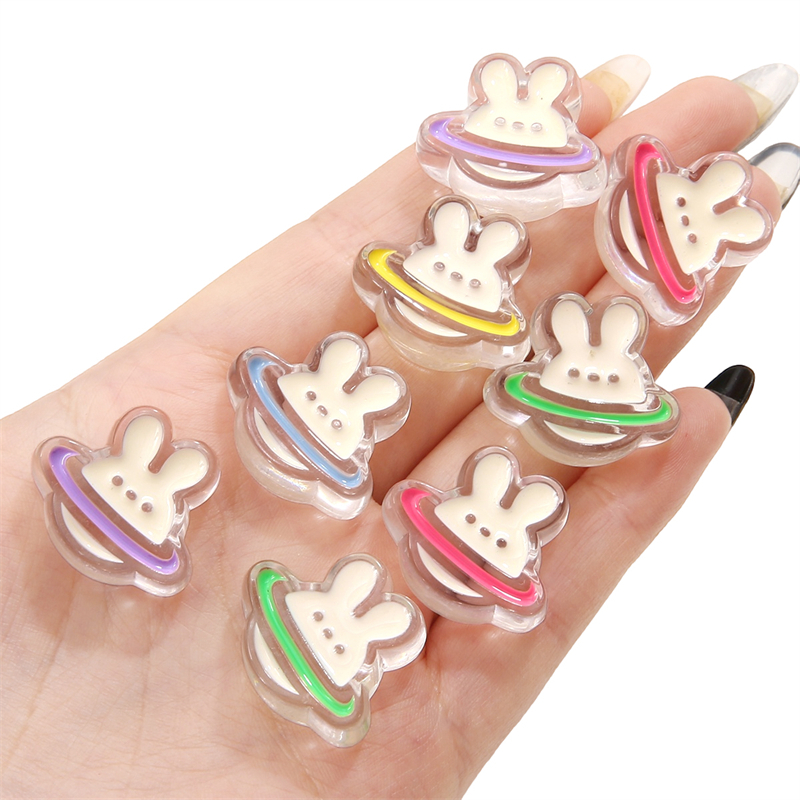 Hạt Hình Thỏ Hành Tinh Hoạt Hình Dễ Thương Dùng Làm Trang Sức / Móc Khóa / Vòng cổ DIY