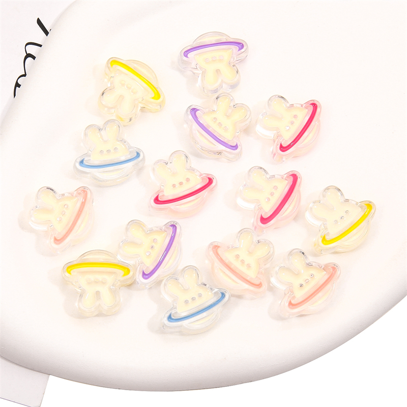 Hạt Hình Thỏ Hành Tinh Hoạt Hình Dễ Thương Dùng Làm Trang Sức / Móc Khóa / Vòng cổ DIY