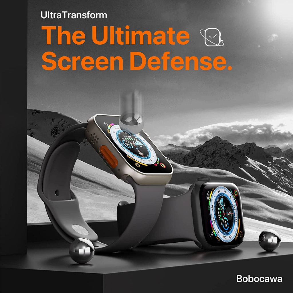 Kính Ốp Bảo Vệ Màn Hình Đồng Hồ Thông Minh Apple Watch 8 7 45mm 41mm 44mm 40mm iWatch Series 4 5 6 SE