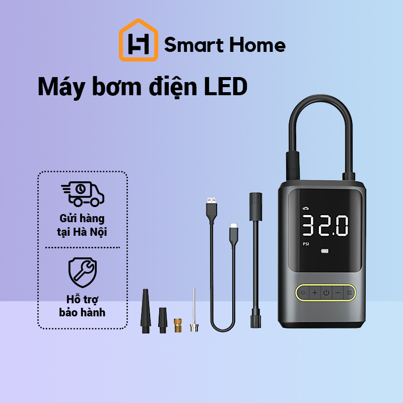 Máy Bơm Không Khí Xiaomi Di Động Xe Máy Xe Điện Lốp Sạc Không Dây Máy Bơm Không Khí Xe Hơi 150psi Kèm Phụ Kiện Giao Hàng Tận Nơi Nhanh Chóng