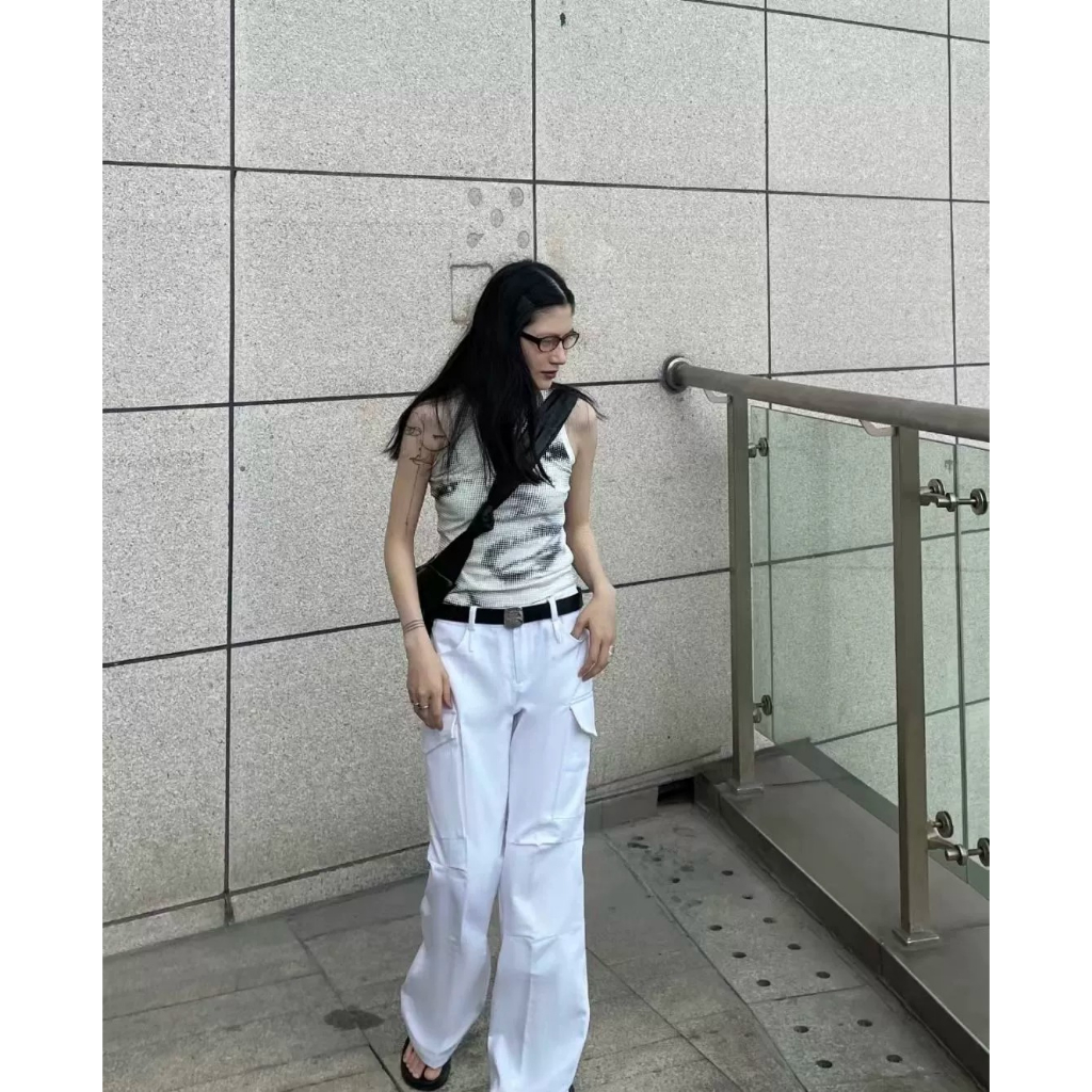 ZHELIHANGFEI Áo Thun Không Tay Dáng Ôm In Hình monroe Phong Cách Âu Mỹ Quyến Rũ Dành Cho Nữ