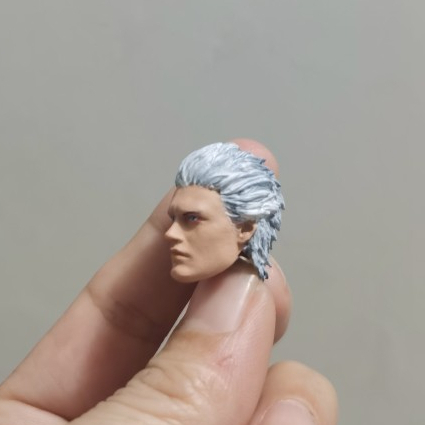 Mô Hình Đầu Điêu Khắc Tóc Bạc Tỉ Lệ 1 / 12 Cho Mô Hình 6 '' SHF