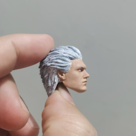 Mô Hình Đầu Điêu Khắc Tóc Bạc Tỉ Lệ 1 / 12 Cho Mô Hình 6 '' SHF