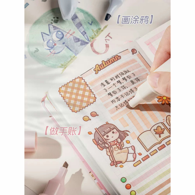 Set Bút Dạ Quang Nhiều Màu Sắc Dùng Cho Học Sinh