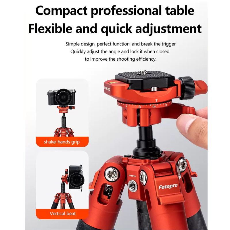 Fotopro Giá Đỡ Ba Chân 3 Chân Bằng Sợi carbon Trọng Lượng Nhẹ Kèm Đầu Bi Chuyên Nghiệp x-Fem