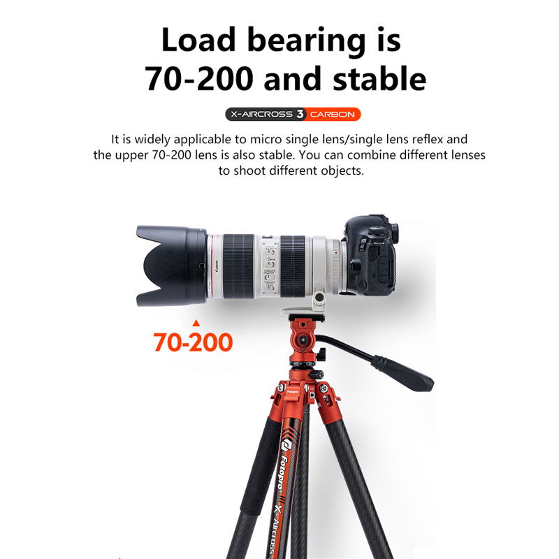 Fotopro Giá Đỡ Ba Chân 3 Chân Bằng Sợi carbon Trọng Lượng Nhẹ Kèm Đầu Bi Chuyên Nghiệp x-Fem