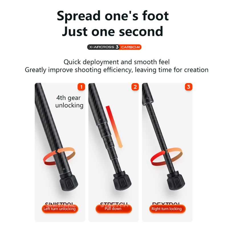 Fotopro Giá Đỡ Ba Chân 3 Chân Bằng Sợi carbon Trọng Lượng Nhẹ Kèm Đầu Bi Chuyên Nghiệp x-Fem