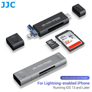 Jjc cr-ucl1 đầu đọc thẻ điện thoại thông minh cho apple 15 14 13 12 pro max mini lightning android type-c usb đầu đọc thẻ tốc độ cao cho thẻ nhớ sd sdhc sdxc microsd microsdhc micro sdxc tf