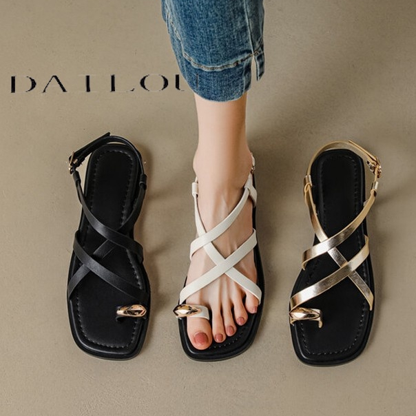 DAILOU dép sandal nữ đế cao giày cao gót nữ đi chơi giày sandal cao gót mũi nhọn 2023NEW mẫu mới 27Z23071220