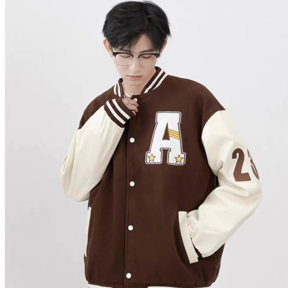 Áo Khoác bomber Thêu Chữ Thời Trang Cho Nam Nữ phong cách Hàn Quốc áo khoác gió 2 lớp simple áo varsity jacket unisex áo khoác from rộng áo khoác bóng chày nam