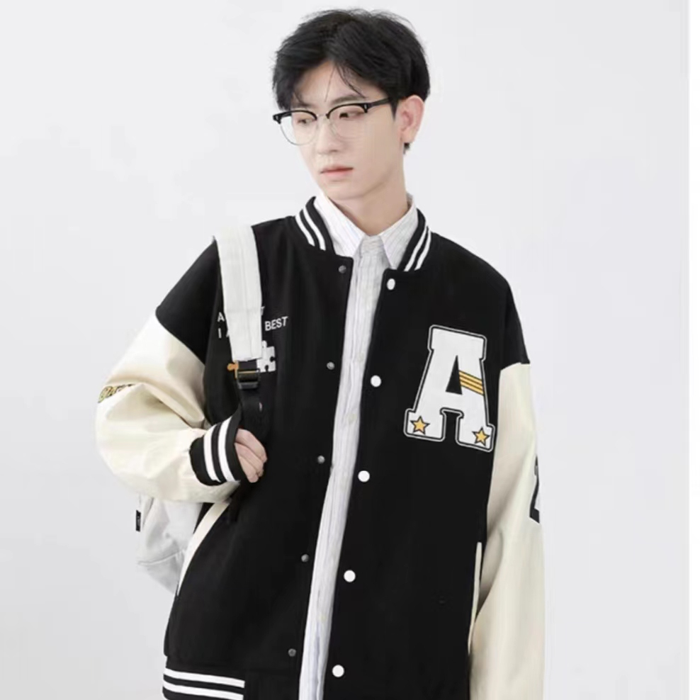 Áo Khoác bomber Thêu Chữ Thời Trang Cho Nam Nữ phong cách Hàn Quốc áo khoác gió 2 lớp simple áo varsity jacket unisex áo khoác from rộng áo khoác bóng chày nam