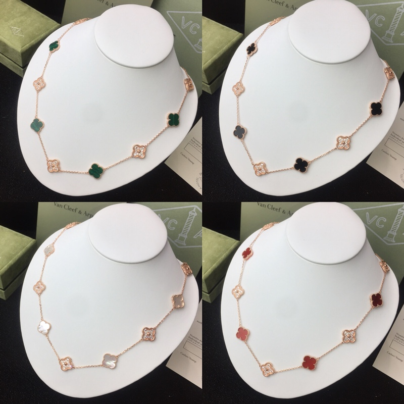 Vòng Cổ Choker Vàng 18K Mặt Cỏ Ba Lá Thời Trang