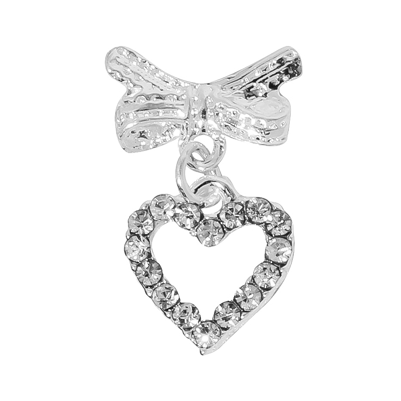 Phụ Kiện Trang Trí Móng Tay 3D Hình Nơ Đính Ngọc Trai Xinh Xắn