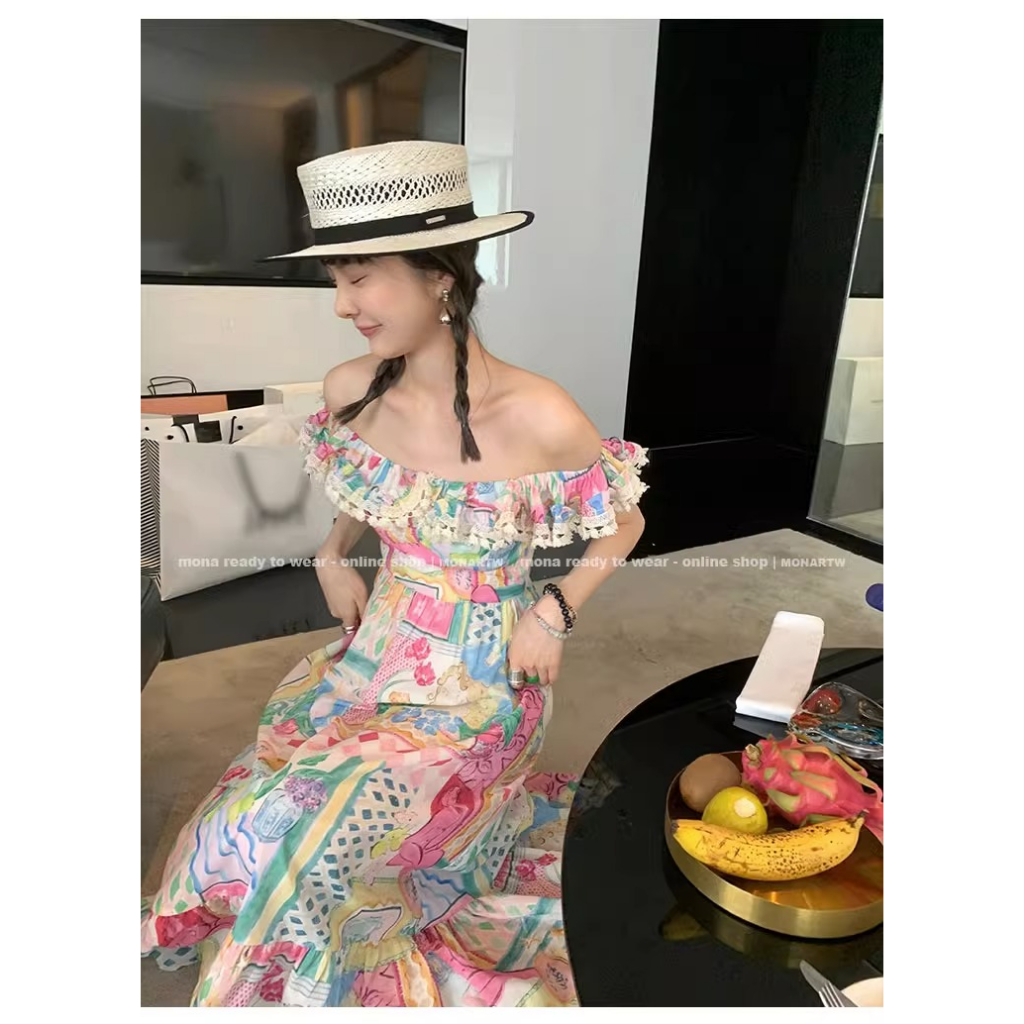 Honypove Đầm Hai Dây Dáng Dài Thời Trang Mùa Hè Phong Cách Retro Cao Cấp Cho Nữ