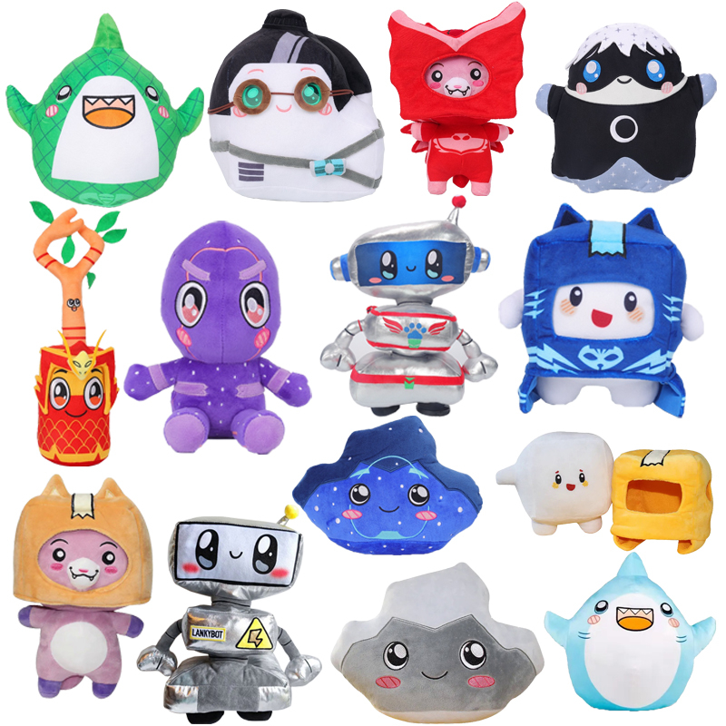 Cùng nhau Lankybox X PJ Mask Power HeroesMới Lankybox Sang Trọng Búp Bê Nhồi Bông Mềm Boxy / Foxy / 