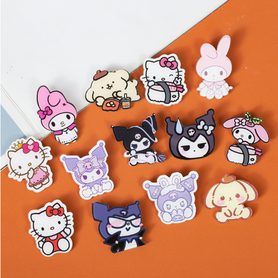 Ghim Cài Áo Hình Sanrio Bằng Acrylic Mềm Mại Dễ Thương