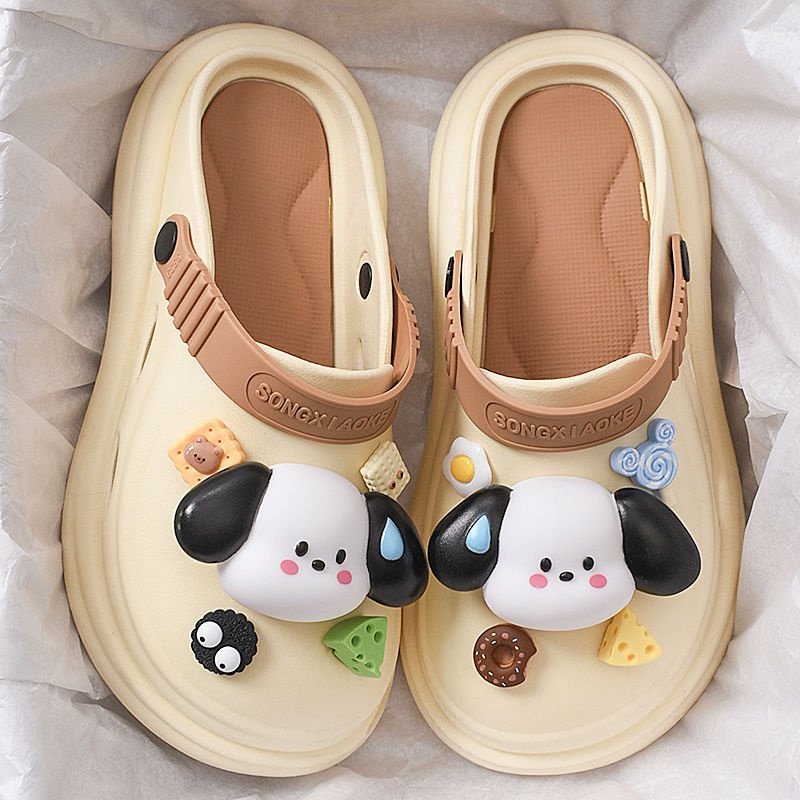 🌟Mới 2023🌟sandal nữ  dép chống trượt đáy dày xuyên thấu  họa tiết hoạt hình thời trang 2023 bánh mì dép AA6464