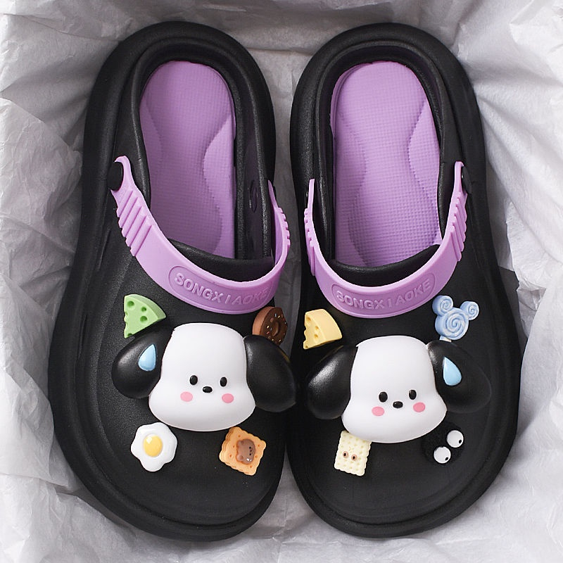 🌟Mới 2023🌟sandal nữ  dép chống trượt đáy dày xuyên thấu  họa tiết hoạt hình thời trang 2023 bánh mì dép AA6464