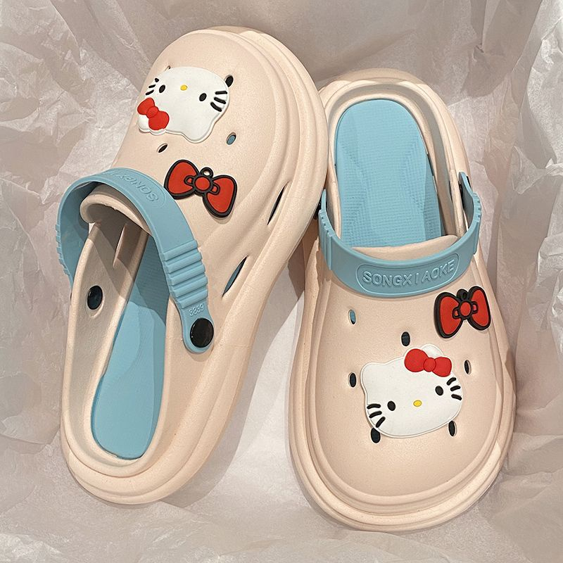 🌟Mới 2023🌟sandal nữ  dép chống trượt đáy dày xuyên thấu  họa tiết hoạt hình thời trang 2023 bánh mì dép AA6464