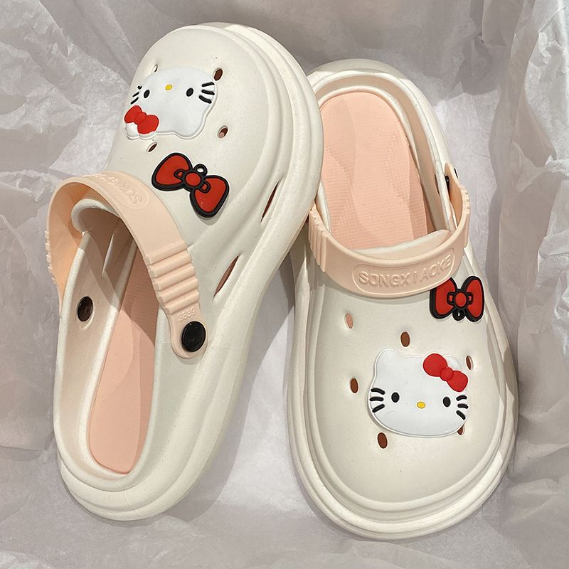 🌟Mới 2023🌟sandal nữ  dép chống trượt đáy dày xuyên thấu  họa tiết hoạt hình thời trang 2023 bánh mì dép AA6464