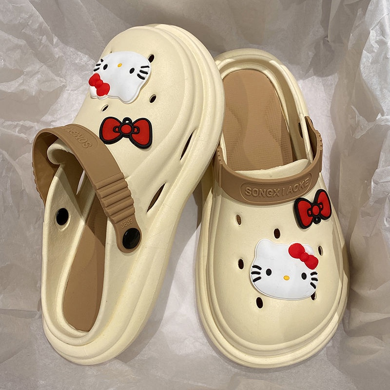 🌟Mới 2023🌟sandal nữ  dép chống trượt đáy dày xuyên thấu  họa tiết hoạt hình thời trang 2023 bánh mì dép AA6464