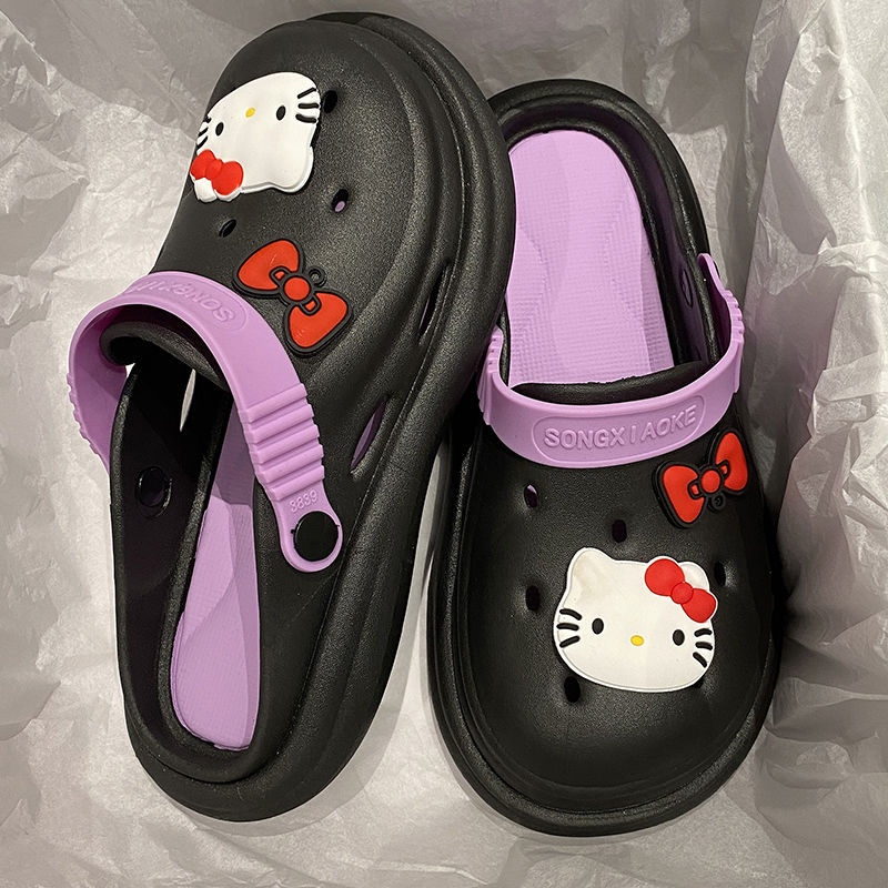 🌟Mới 2023🌟sandal nữ  dép chống trượt đáy dày xuyên thấu  họa tiết hoạt hình thời trang 2023 bánh mì dép AA6464