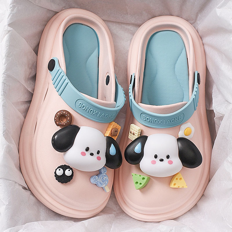 🌟Mới 2023🌟sandal nữ  dép chống trượt đáy dày xuyên thấu  họa tiết hoạt hình thời trang 2023 bánh mì dép AA6464