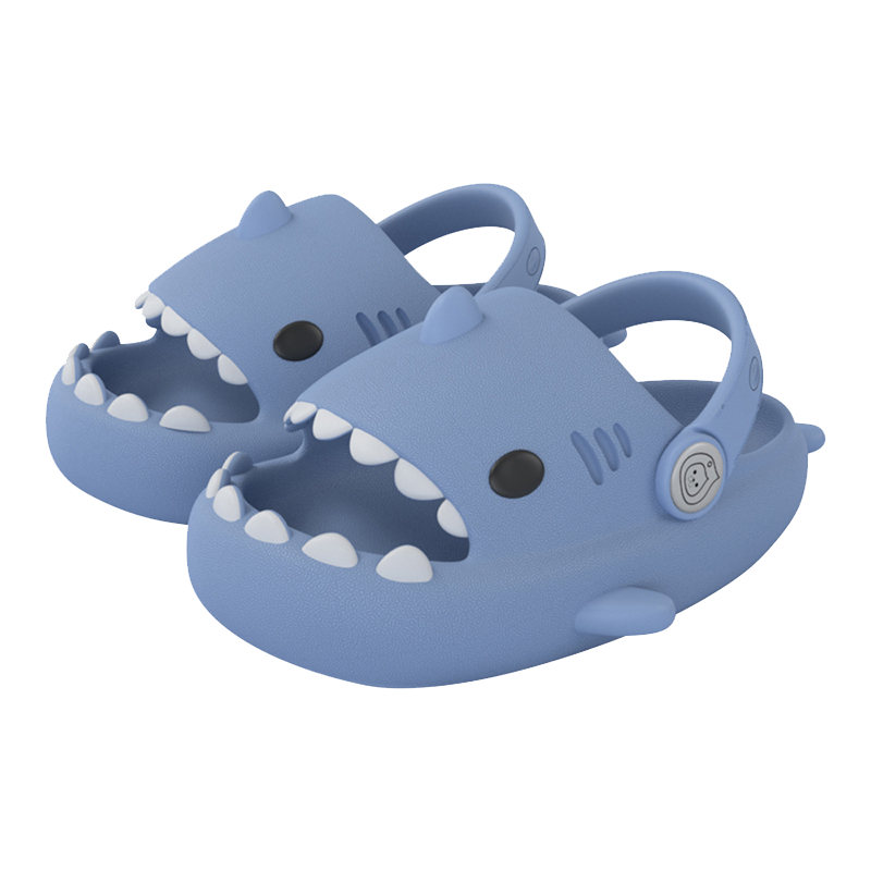 Giày sandal AYUER hình cá mập hoạt hình 3d thời trang đi biển mùa hè chống trượt dễ thương cho bé