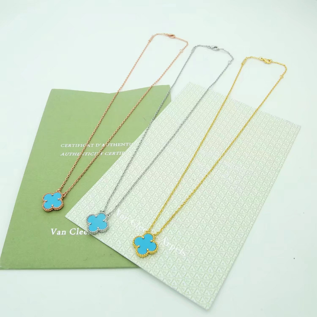 Vòng cổ Mặt Cỏ Bốn Lá Cổ Điển Mới 2023