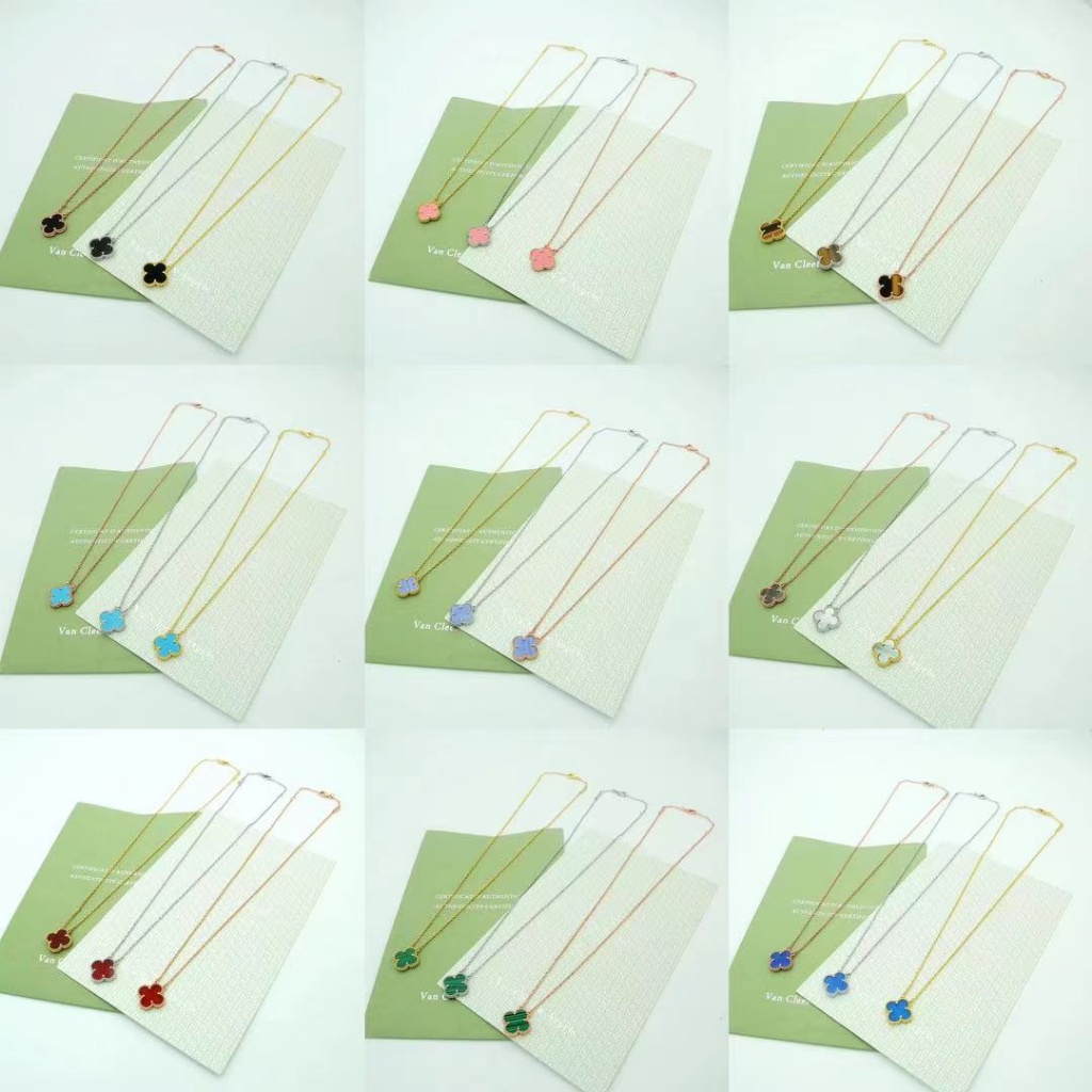 Vòng cổ Mặt Cỏ Bốn Lá Cổ Điển Mới 2023